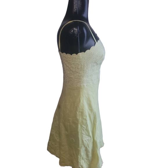 Ann Taylor Petites Lime Green Linen Dress Sz.6P - Picture 4 of 6